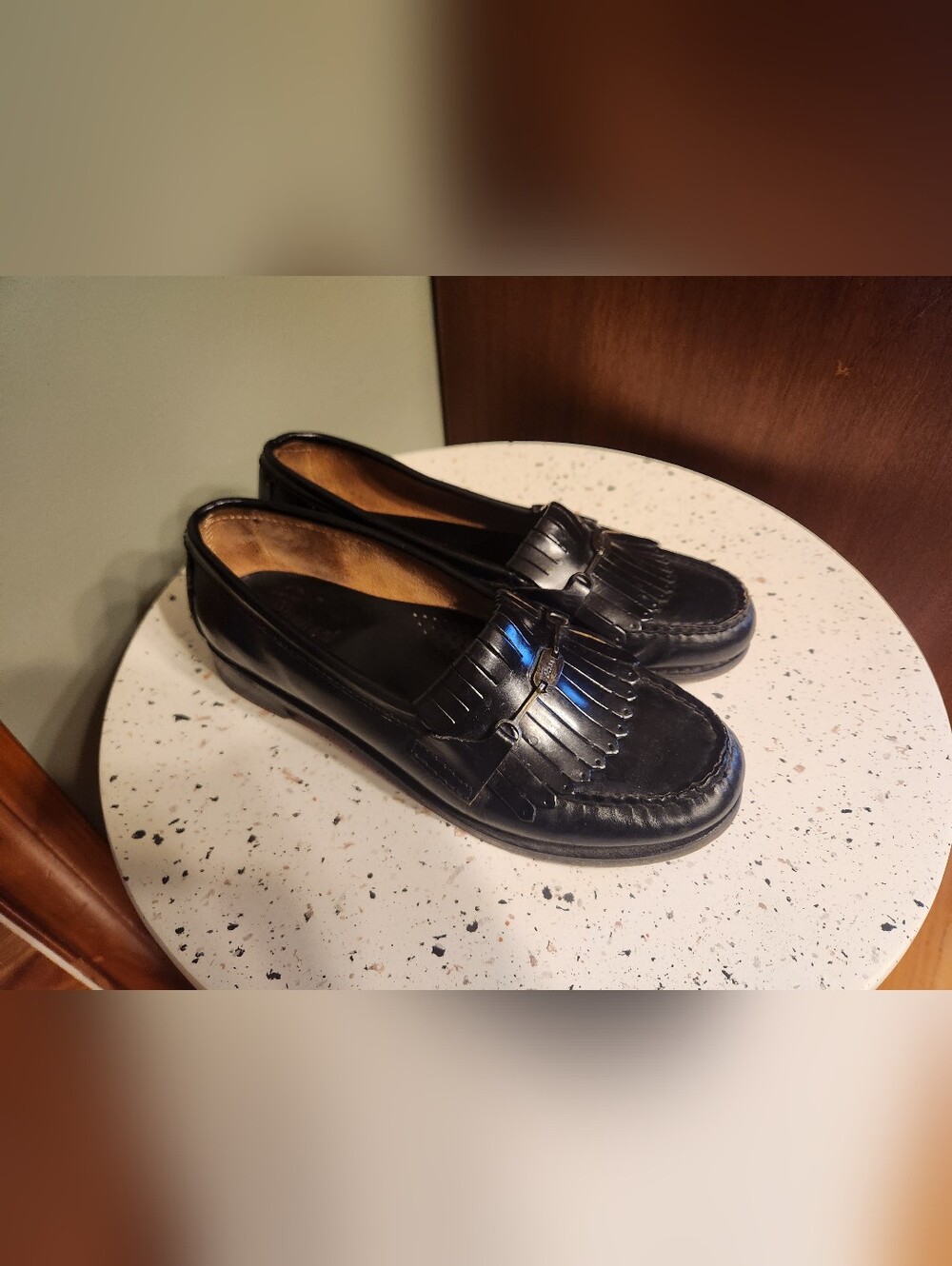 G H Bass Weejun Loafer Leather Black size 7
